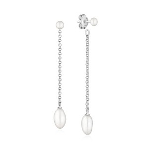 Cercei argint lungi cu lantisor si perle naturale albe DiAmanti MS23258E_W-G (Argint 925‰ 0,7 g.)